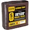 Core Tarps Heavy Duty Tarp, 20 ft L x 0.5 mm H x 20 ft W, 5 Mil, Brown/Black, Polyethylene CT-502-20X20 - alternate 1